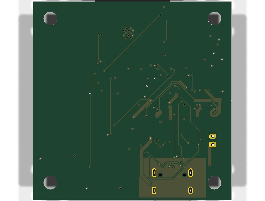 Bottom of the ESP32-C3 sensor board with LiPo charging